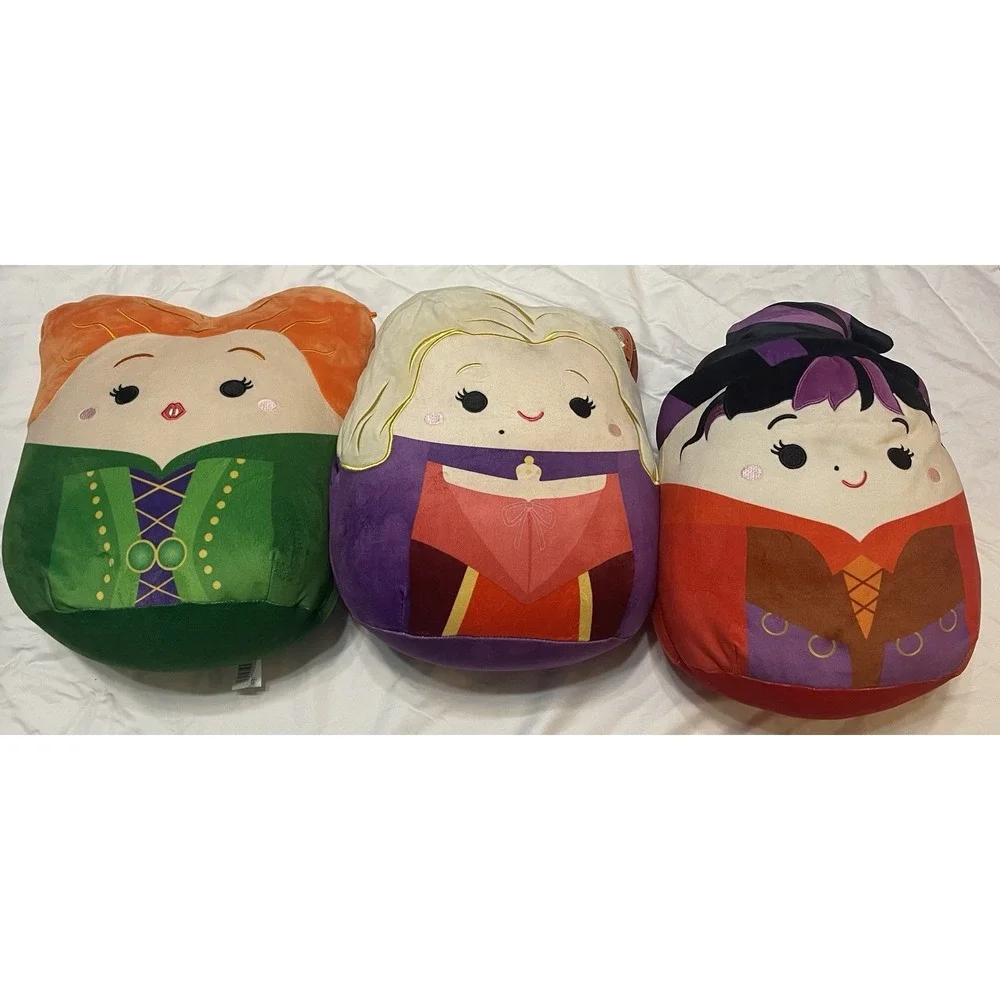 Squishmallow Hocus Pocus Sanderson Sisters Plush Halloween Set of 3 12